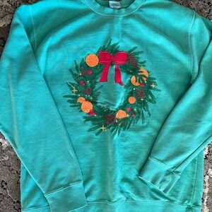 Living fully co Festive Wreath Sweatshirt